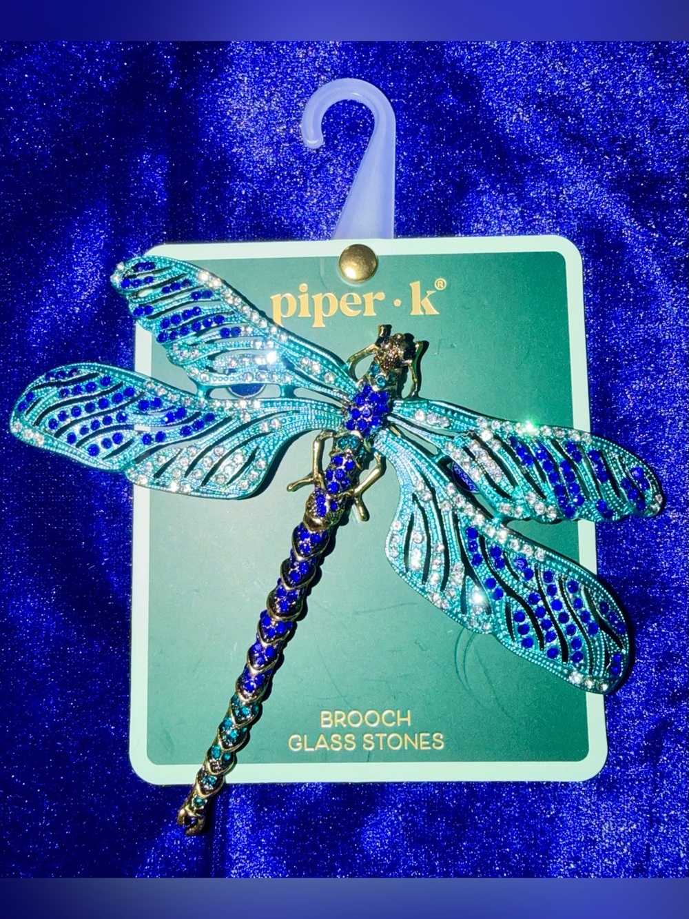 Piper Blue and Teal Dragonfly Brooch